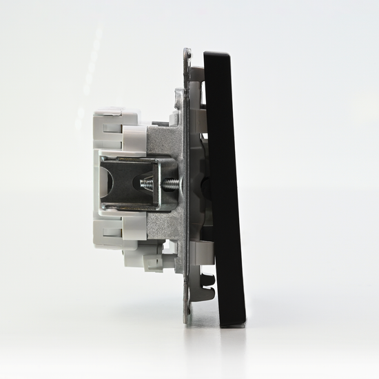 Выключатель 2-кл. ArtGallery (сх. 5а) 10AX с подсветкой механизм карбон SE GAL001053