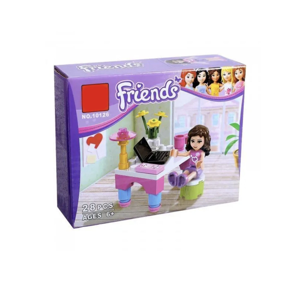Конструктор Friends 10126 "Столик Оливии", 28 деталей.