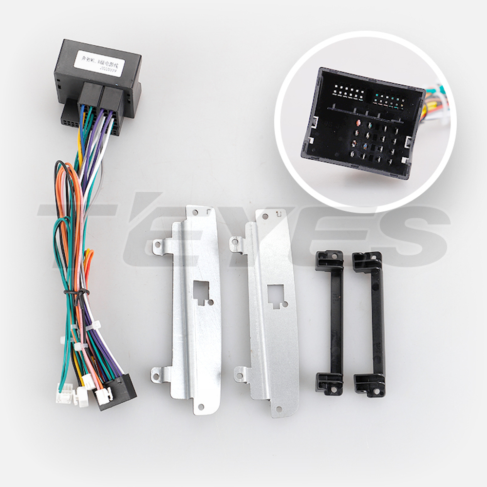 Комплект рамки с разъёмами 9"+can Mercedes R-class W251 2005-2013 с кнопками - Car-Smart 215F2