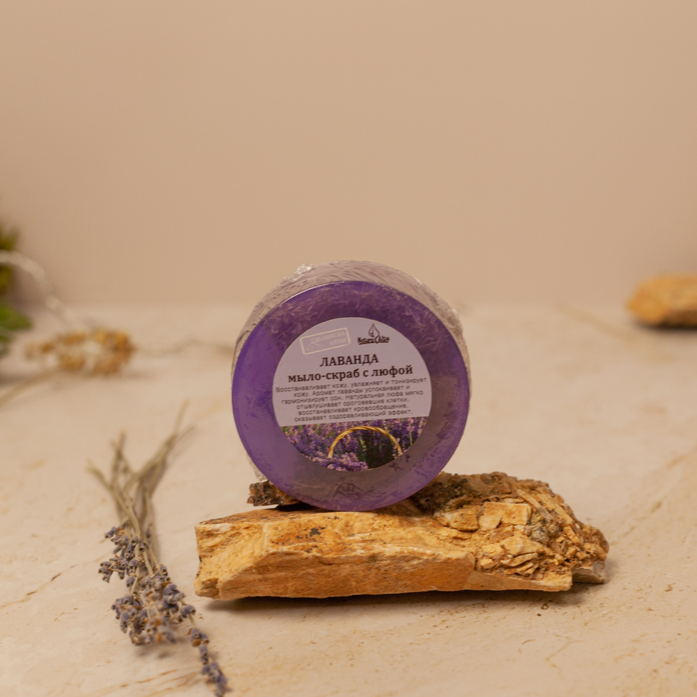 Мыло-скраб с люфой