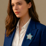 Брошь Fiore Luna СНЕЖИНКА Zircon Crystal XR1279 BL/S