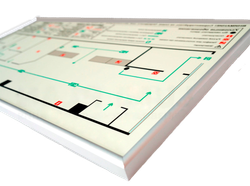 План эвакуации А2 в алюминиевой рамке (400х600 мм)