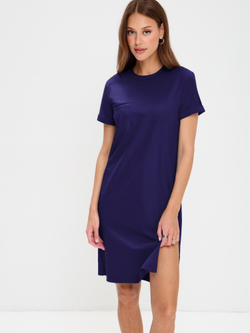 Домашнее платье из трикотажа с карманом