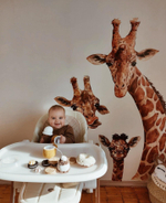 Наклейки СЕМЬЯ ЖИРАФОВ размер L