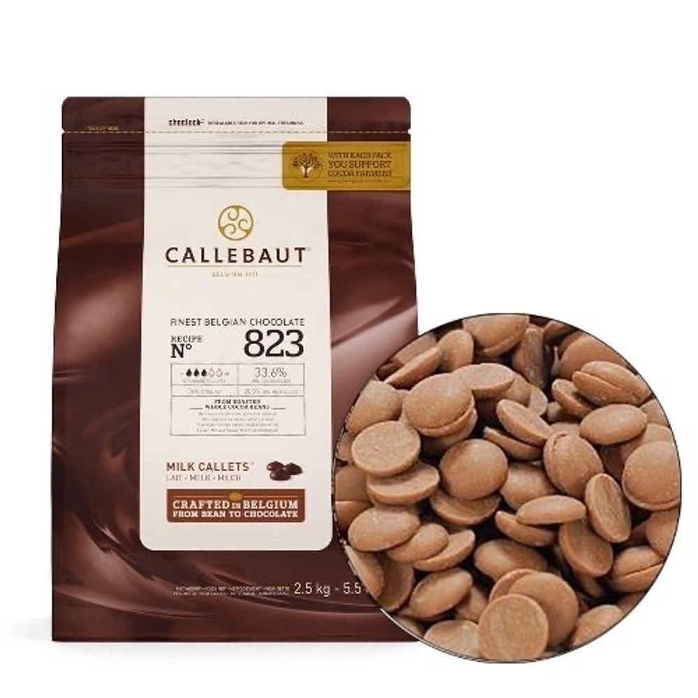 Шоколад Callebaut молочный 33,6% 2,5кг