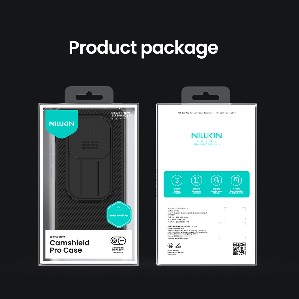Усиленный чехол с сдвижной шторкой для камеры от Nillkin для Xiaomi Redmi Note 14 Pro 5G и Mi Poco X7 5G, серия CamShield Pro Case