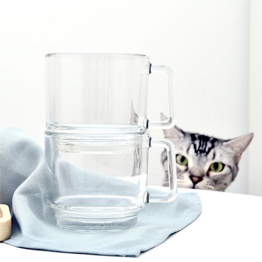 Кружка 440 мл прозрачная "Stack Noir  " d 9,8 см h9,5 см стекло Ocean [6]