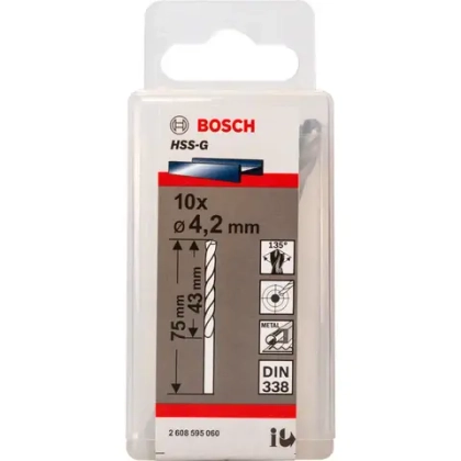 Сверло по металлу HSS-G 4,2 мм BOSCH 2608595060
