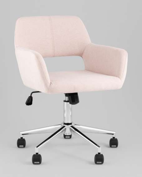 Стул офисный ROSS рогожка светло-розовый