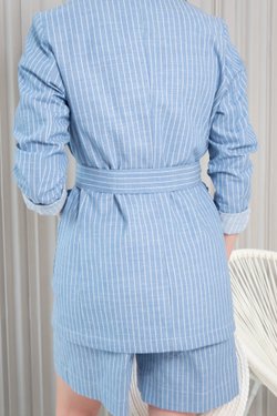 Жакет в полоску из хлопка