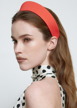 Кокошник S из красного атласа