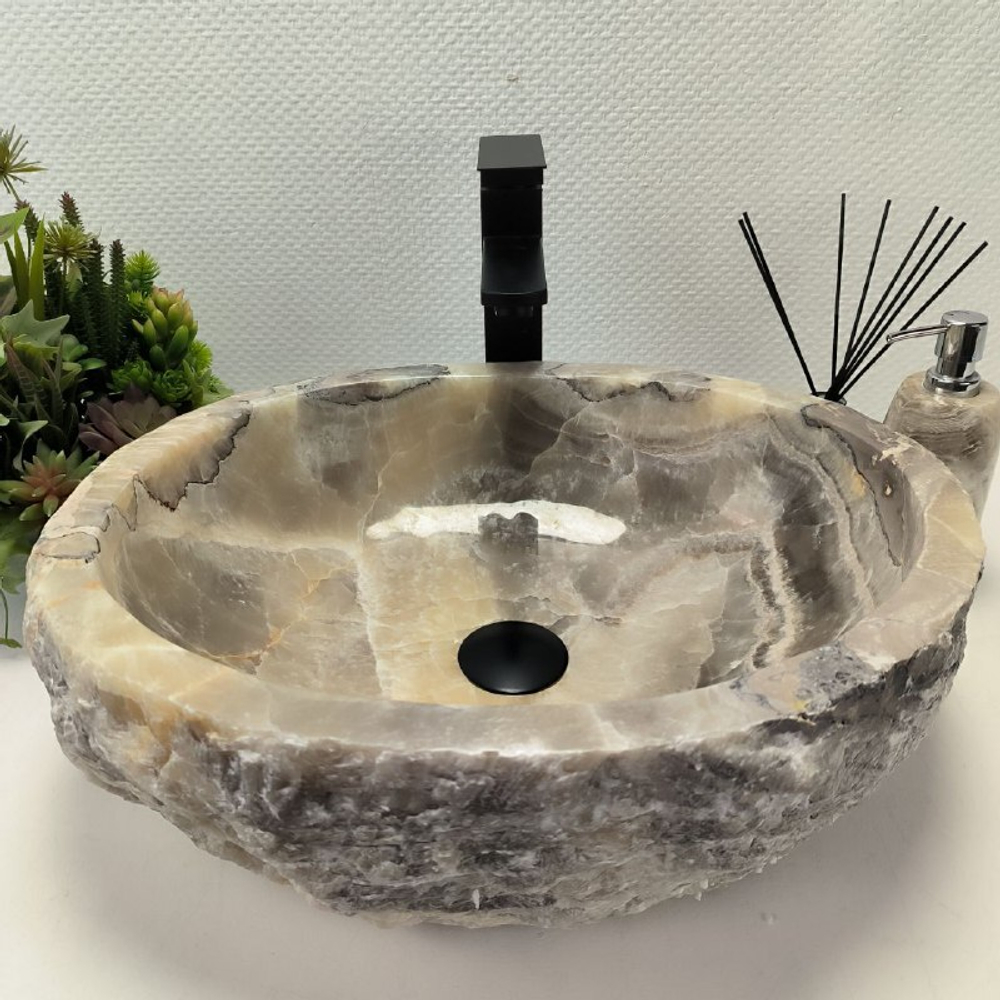 Раковина из оникса Erozy Grey EO-62608 49*40*15 0093