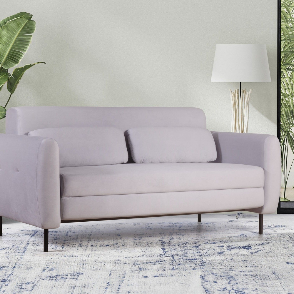 Siena диван-кровать прямой с подлокотниками, бархат 04