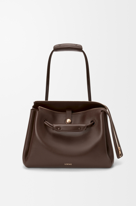 Loewe Большая сумка Madrid из мягкой телячьей кожи, темно-каштановый