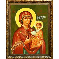 Дарование молитвы. Икона Божьей Матери на холсте.