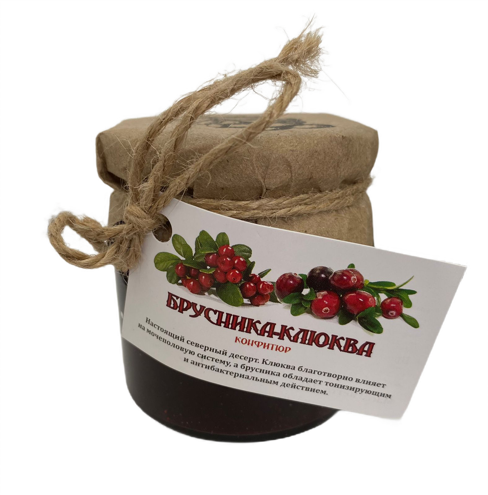 Брусника-клюква Конфитюр 240 г.
