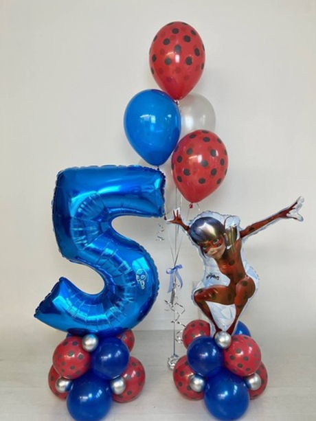 Воздушные шары на 5 лет Леди Баг №3221