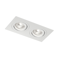 Встраиваемый влагозащищённый светильник HYDRO, IP44, 2?15 Вт LED макс., GU10, алюминий, белый