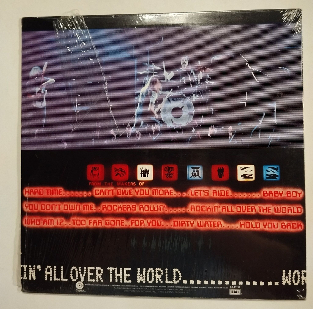 Винтажная виниловая пластинка LP Status Quo Rockin All Over The World (USA 1977)