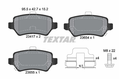 TEXTAR - 2341703-TET - Brake Pad Set, disc brake