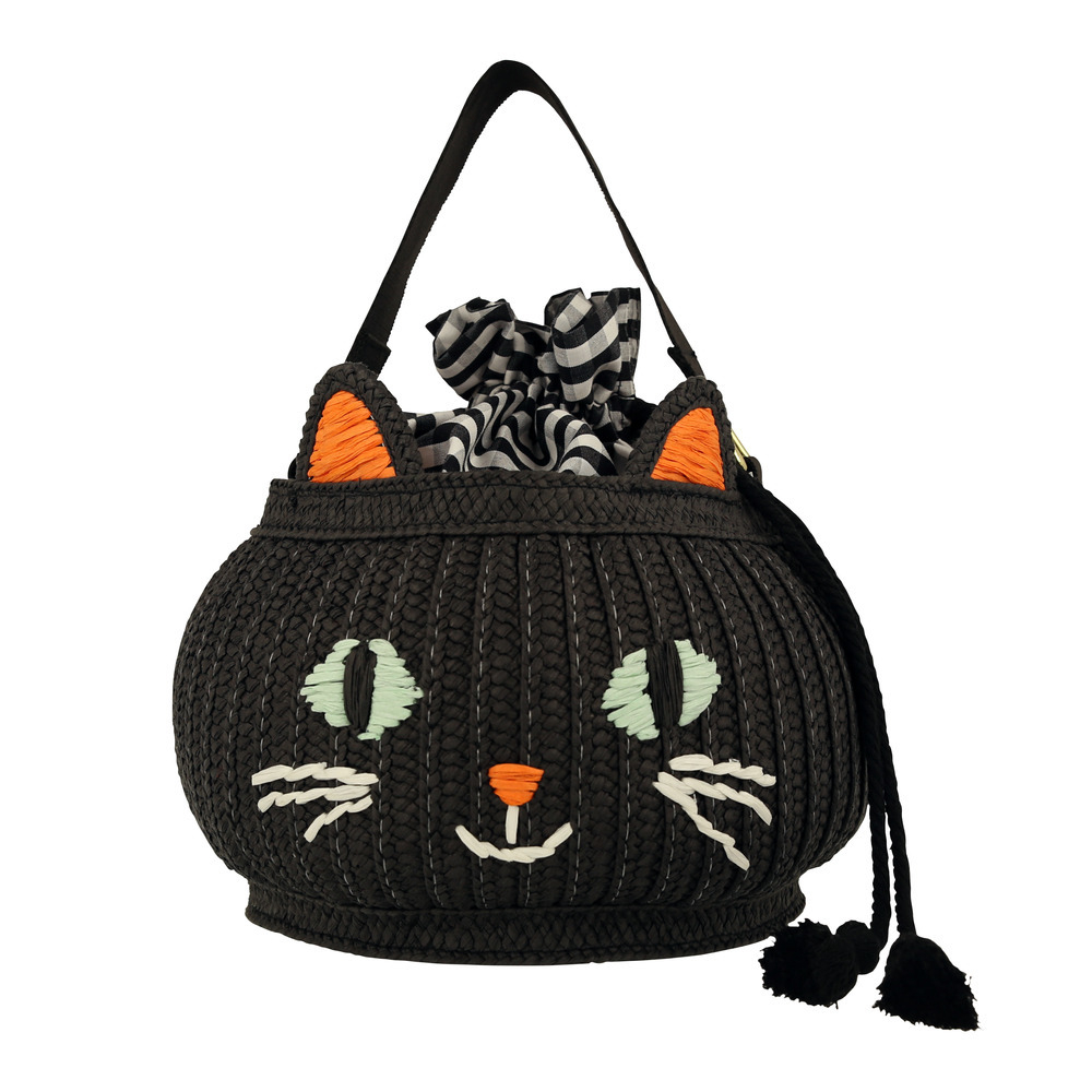 Сумка плетёная "Halloween cat"