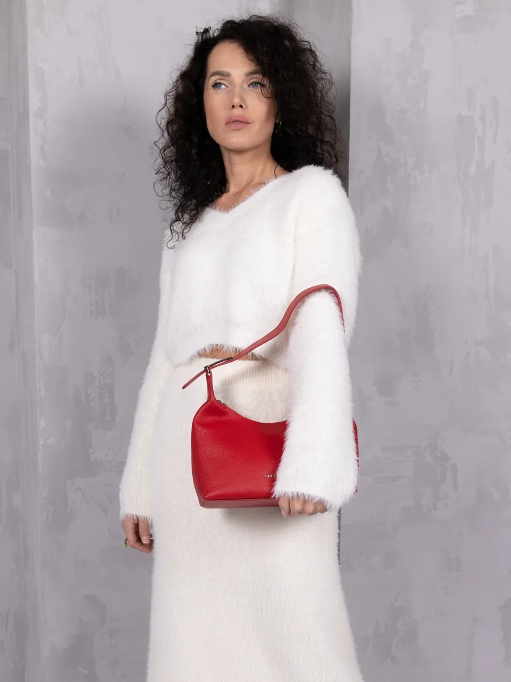 Сумка через плечо натуральная кожа