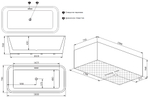 Ванна отдельностоящая AZARIO WALESA 1800х750х560  18131