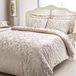 Постельное белье AMELFI бежевый  жаккард deluxe TIVOLYO HOME Турция