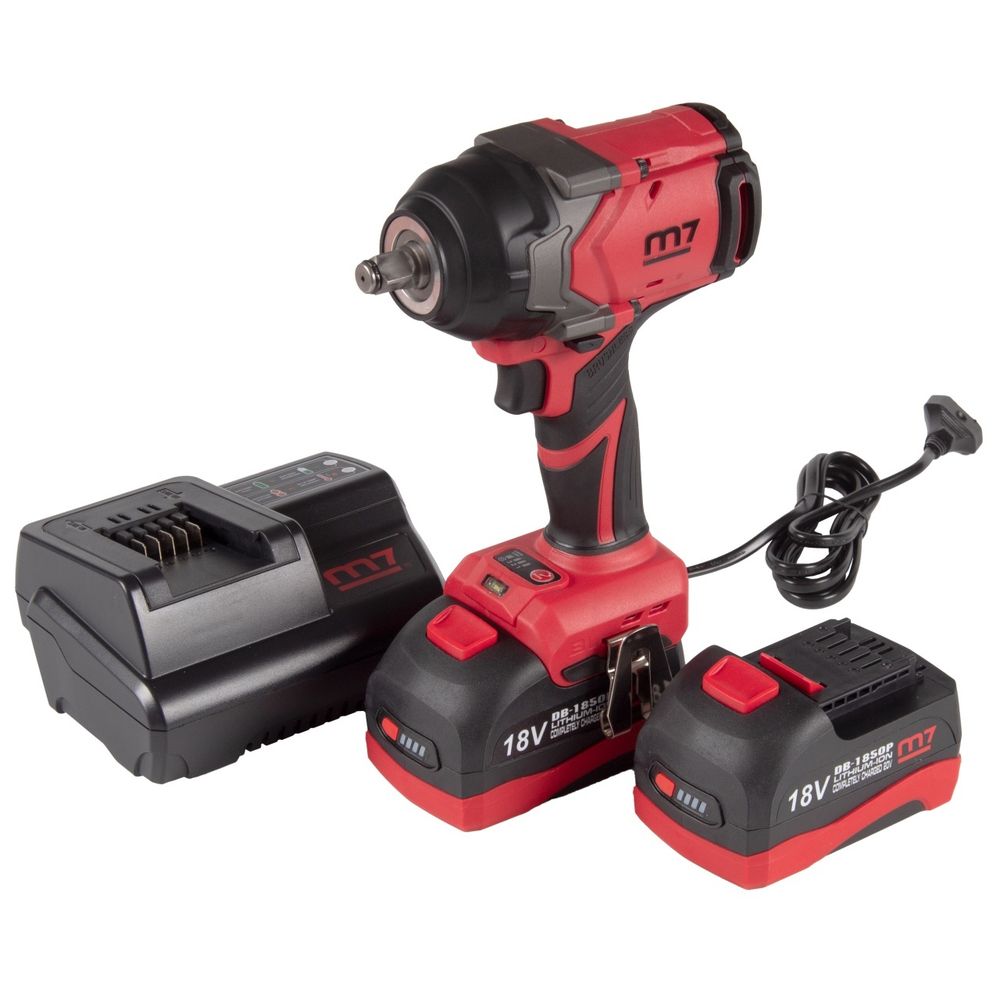 MIGHTY SEVEN (DW-406A) Гайковерт аккумуляторный ударный 1/2", 1600 Нм, 18 В