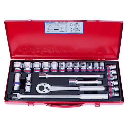 KING TONY (4532SR) Набор торцевых головок с принадлежностями 1/2", 6-гранные, 5/16"-1&1/4", 24 предмета