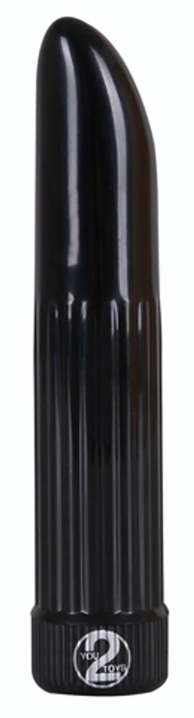 Черный вибратор Ladyfinger - 13 см. (Цвет: черный)