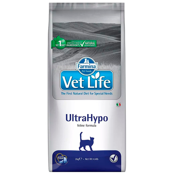 Сухой корм Farmina Vet Life Cat Ultrahypo при пищевой аллергии для кошек,2 кг