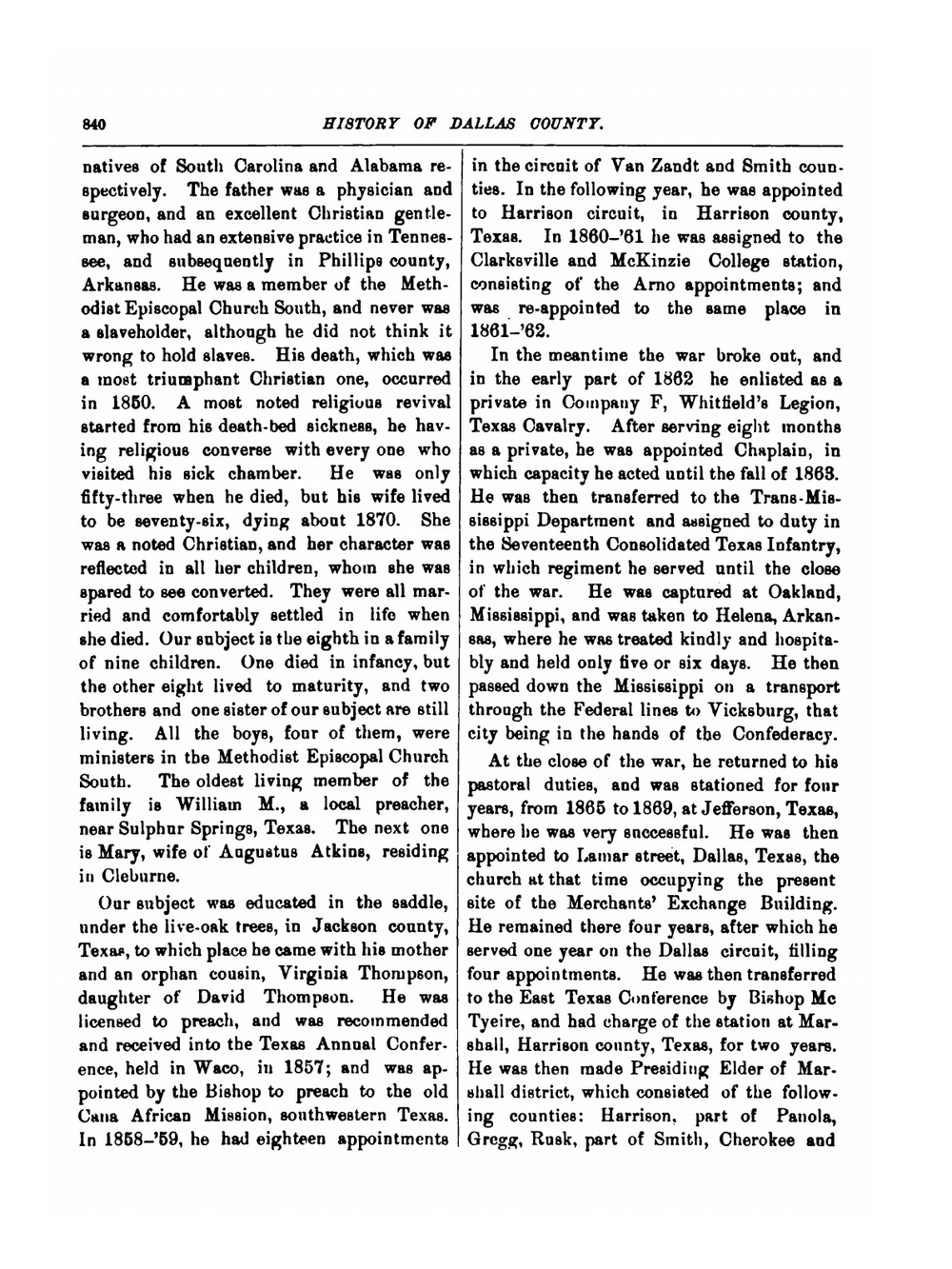 Memorial and biographical history of Dallas county, Texas. Part 2 | Lewis Publishing