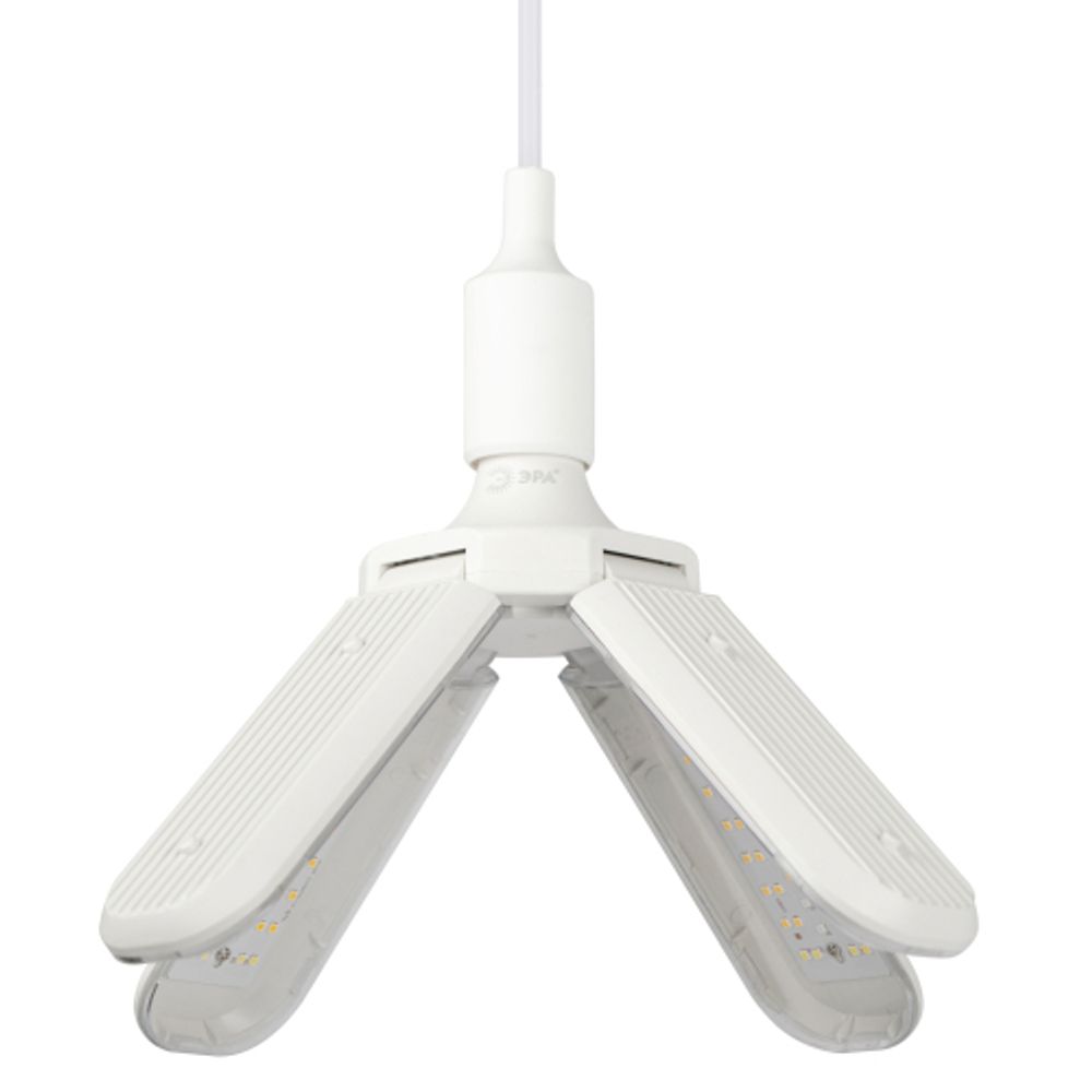 Фитолампа для растений светодиодная ЭРА FITO-36W-Rа90-E27-FOLD 4-х лепестковая полного спектра 36 Вт Е27 | Фитолампы Е27