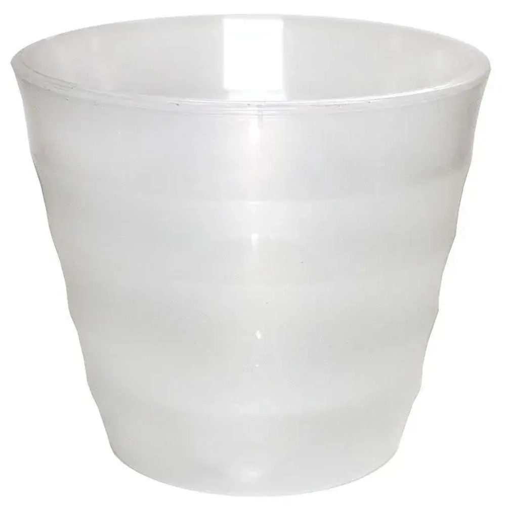 Горшок пластиковый с вкладкой Лаура 2,3л, d.17 h.15, прозрачно-прозрачный