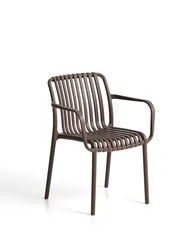 Уличный стул Isabellini из пластика коричневого цвета