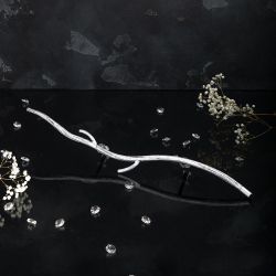 Ручка скоба мебельная Арт Бранч long Античное серебро