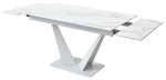 Стол М-City DISAUR Ниагара 140 Белый мрамор, стекло, Белый