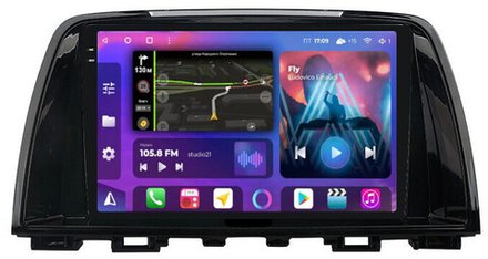 Магнитола для Mazda 6 2012-2014 - FarCar BX3012M-360 на Android 13, QLED+2K, TS10, 6Гб+128Гб, CarPlay, 4G SIM-слот