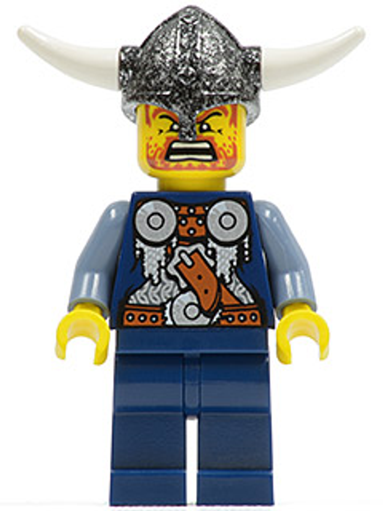 Минифигурка LEGO vik035 Синий Викинг (Пешка)