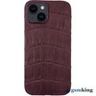 Leather Case for iPhone 14 Croco Red (Красный крокодил)