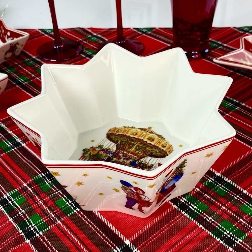 Lenardi 305-187 Салатник 20см НОВЫЙ ГОД в под.уп.(х24)Фарфор