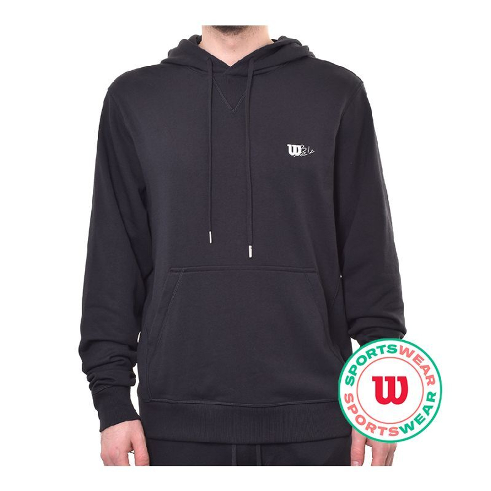 Куртка теннисная Wilson Triblend Hoodie - black