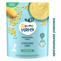 Каша ФрутоНяня безмолочная кукурузная с пребиотиком витаминами и минеральными веществами 180г с 5месяцев