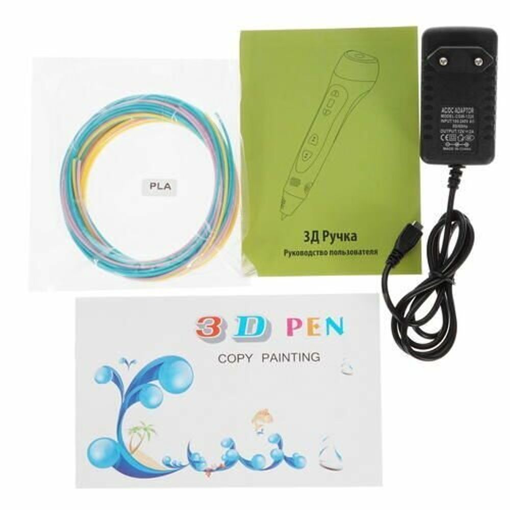 Ручка 3D Cactus CS-3D-PEN-C-WT PLA ABS LCD белый