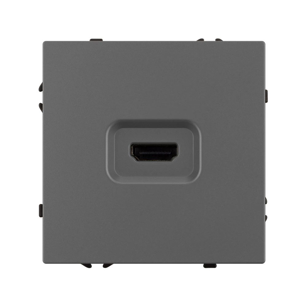 Механизм HDMI розетки SCT-NOBE-MHD1-SFPL-GR (Arlight, Серый базальт) 061844