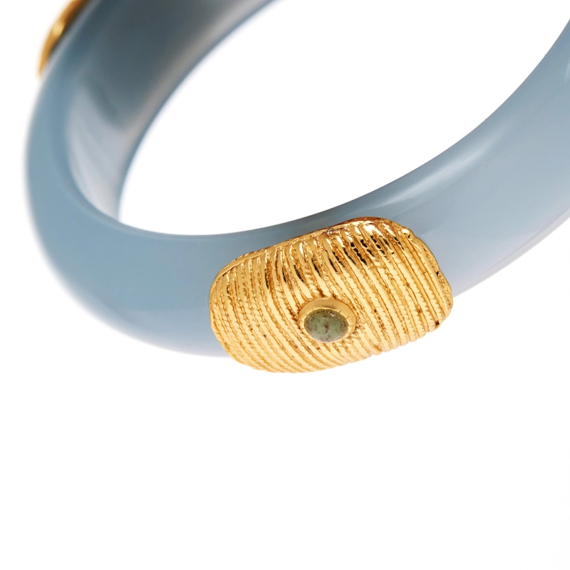 Браслет Мекнес с Ацетатом – Золото, Синий