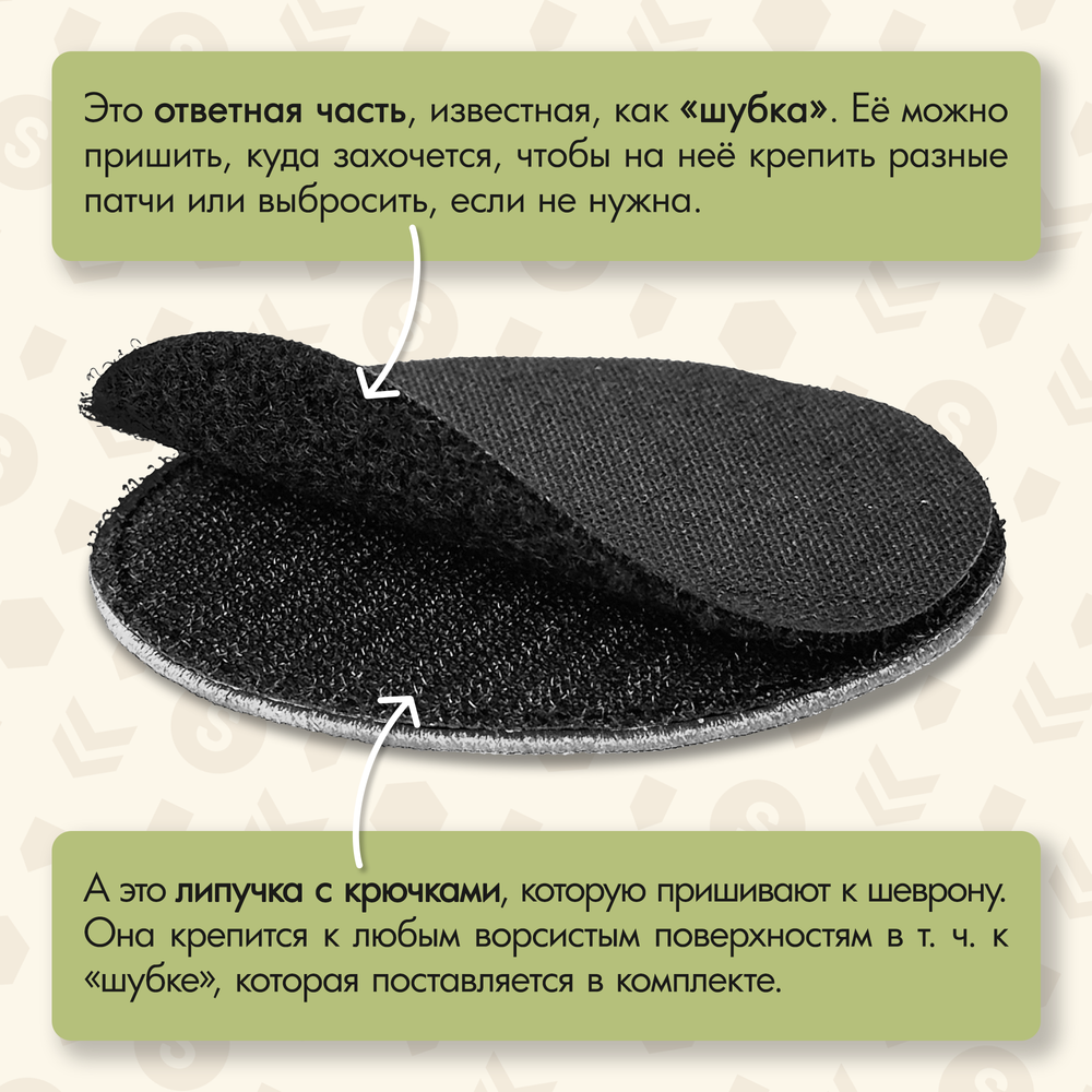 Нашивка на одежду, патч, шеврон на липучке "Компас викингов" (Белый) 8,5х8,5 см
