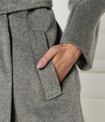 Хлопковое пальто Weekend MaxMara - серый(250161026)