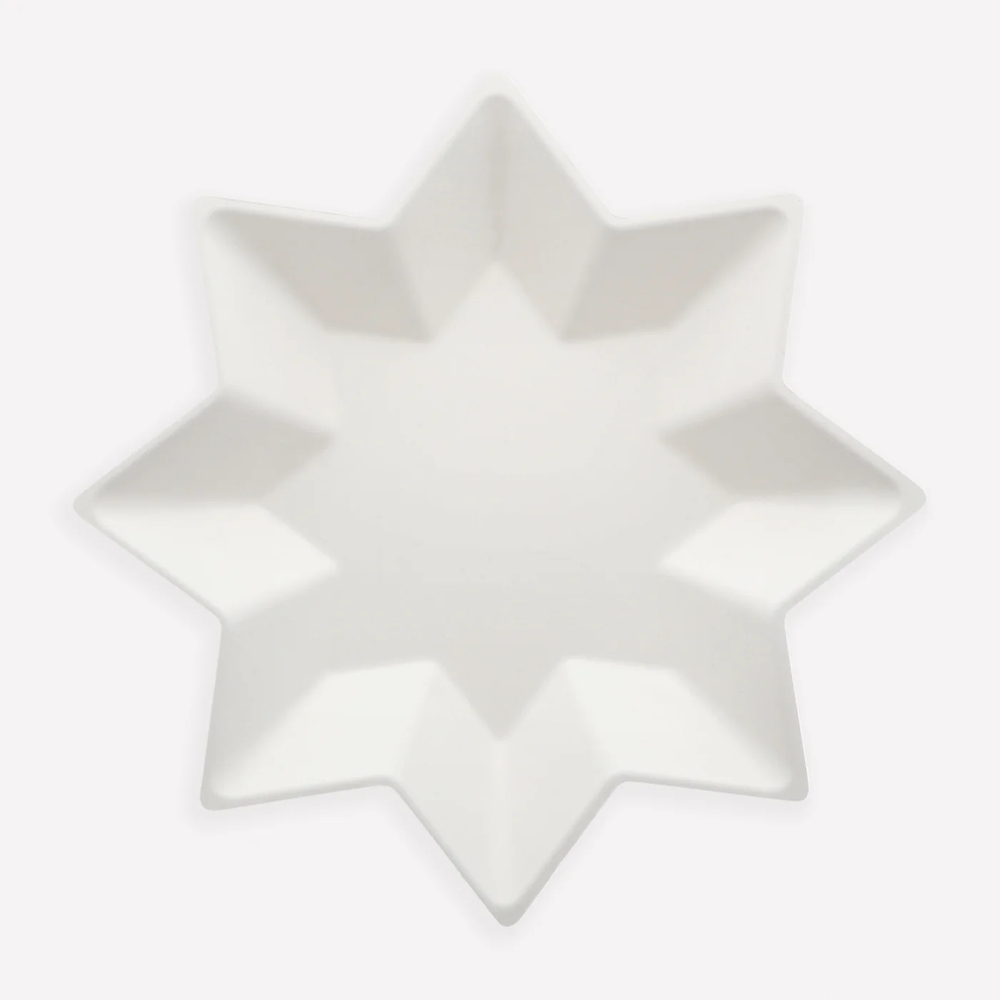 Тарелки "Белые звёзды" 8 шт. (ЭКО)